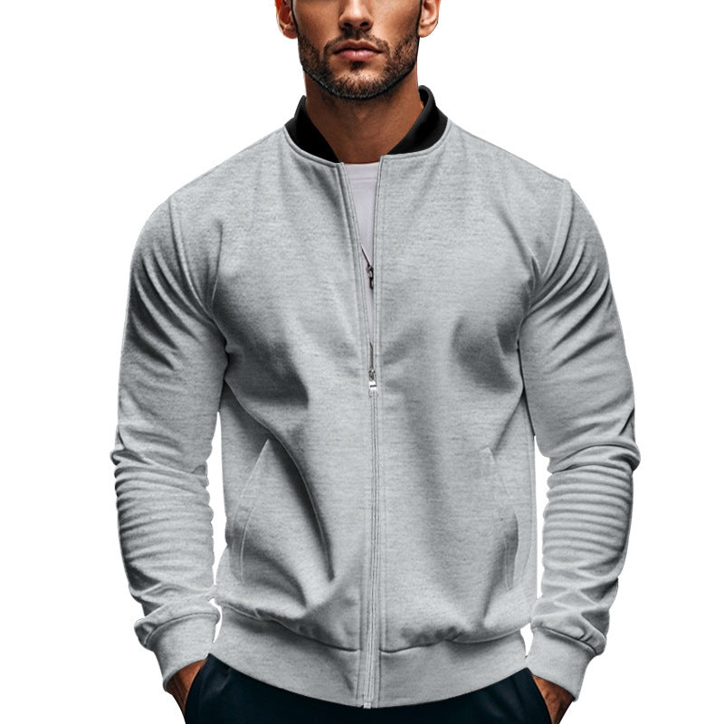 Herren sportliche Jacke mit praktischem Reißverschluss und atmungsaktiven Materialien ModeGeist