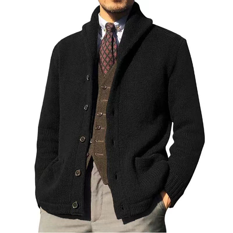 Herren Strickjacke im modernen Casual-Stil mit Schalkragen ModeGeist
