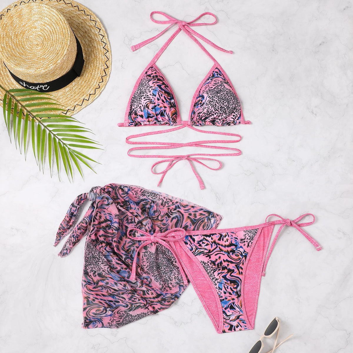Wickelrock-Bikini mit Bindedetails für Damen von MODEGEIST