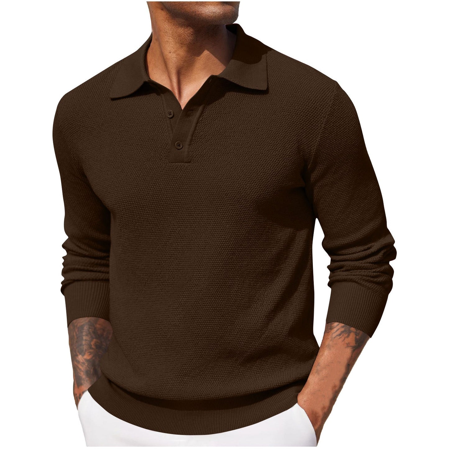 Herren-Polohemd aus Piqué-Mischleinen von Éric™