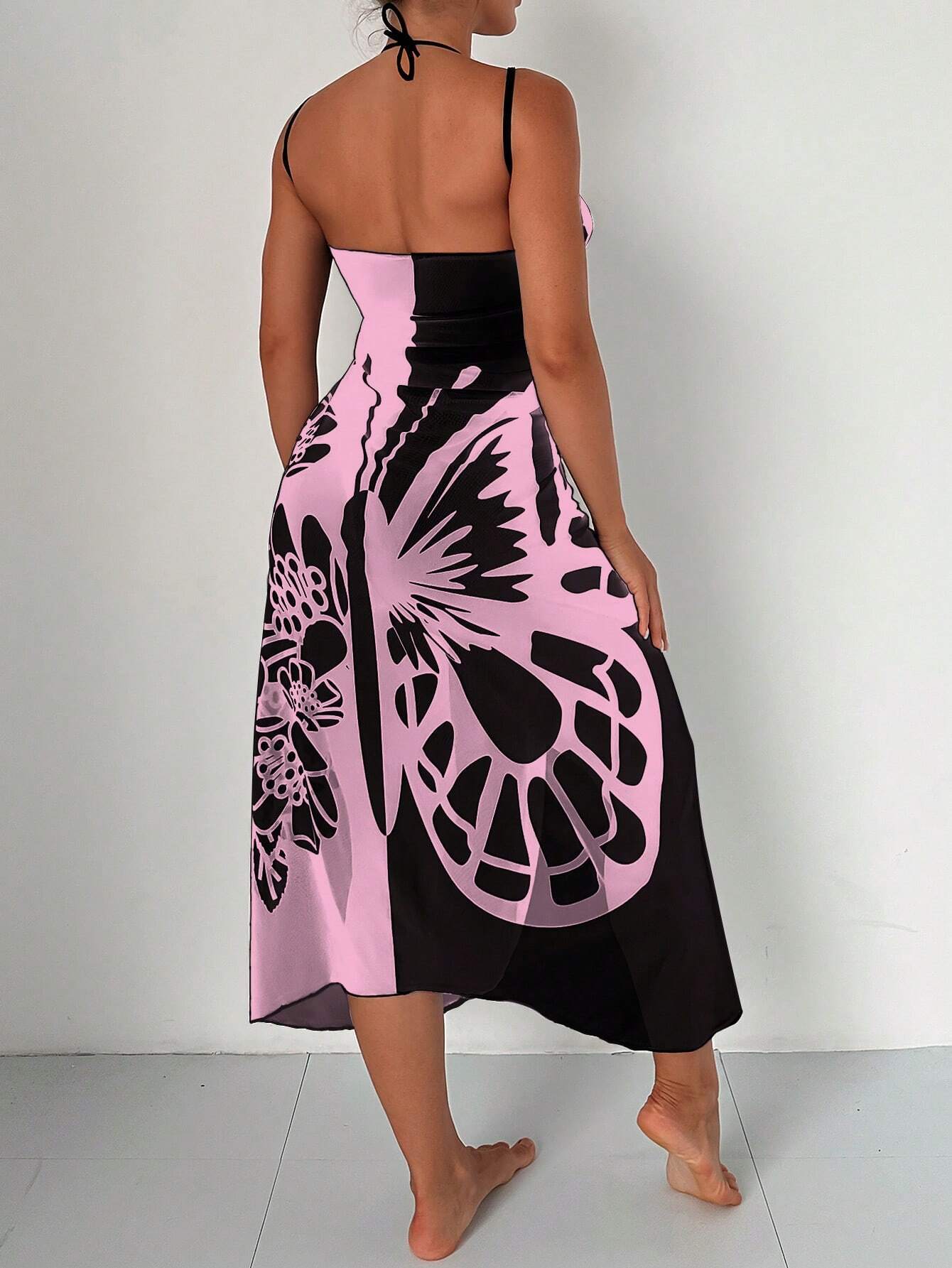 Modisches Damen-Schwimmbadkleid mit Blumenmuster