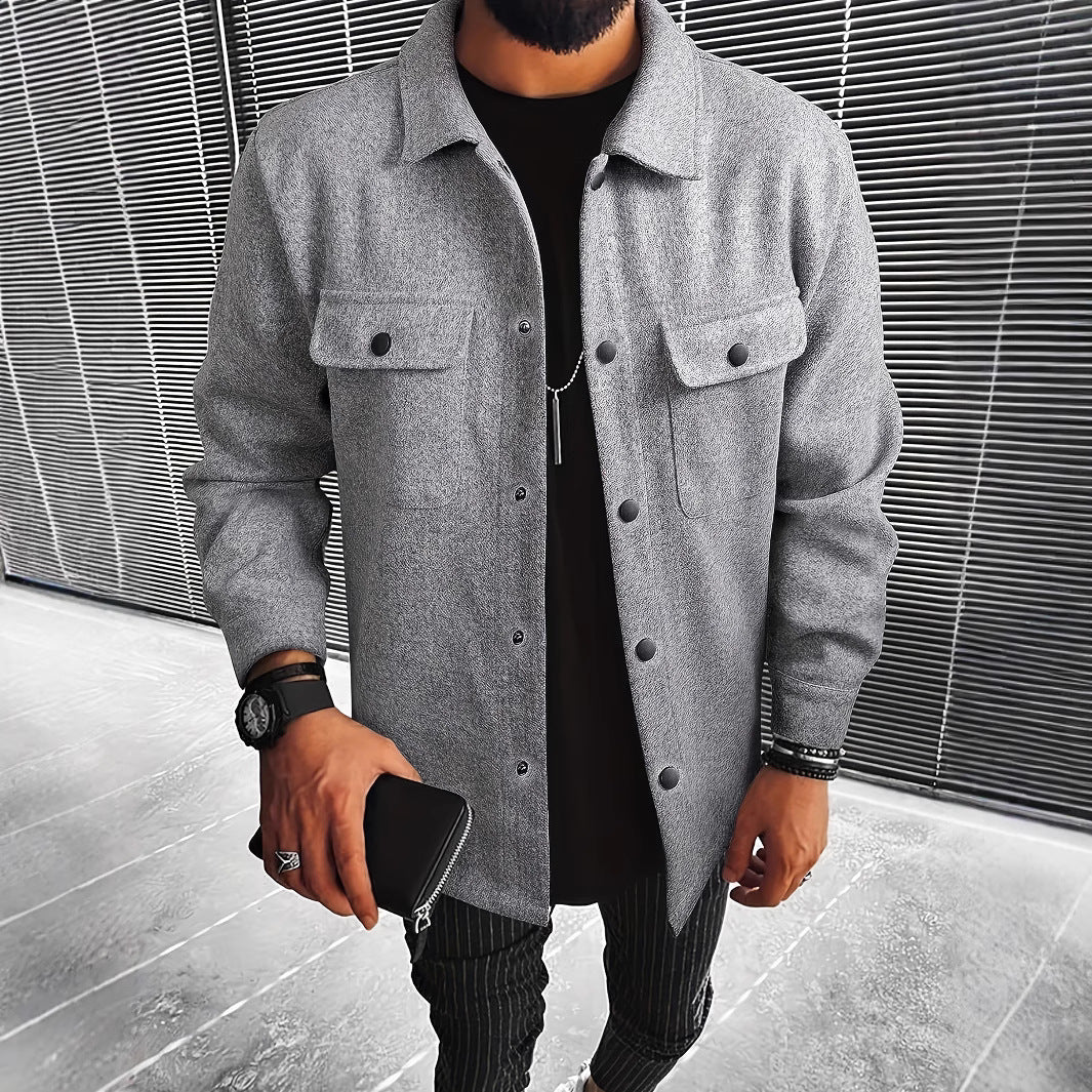 Herren Hemdjacke aus hochwertigem Wollmix ModeGeist