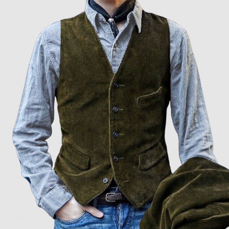 Herren Cordweste im rustikalen Look mit praktischen Taschen ModeGeist
