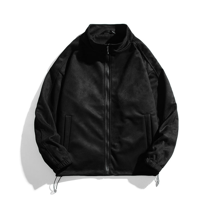 Damen sportliche Fleece-Jacke mit hohem Kragen und seitlichen Reißverschlusstaschen ModeGeist