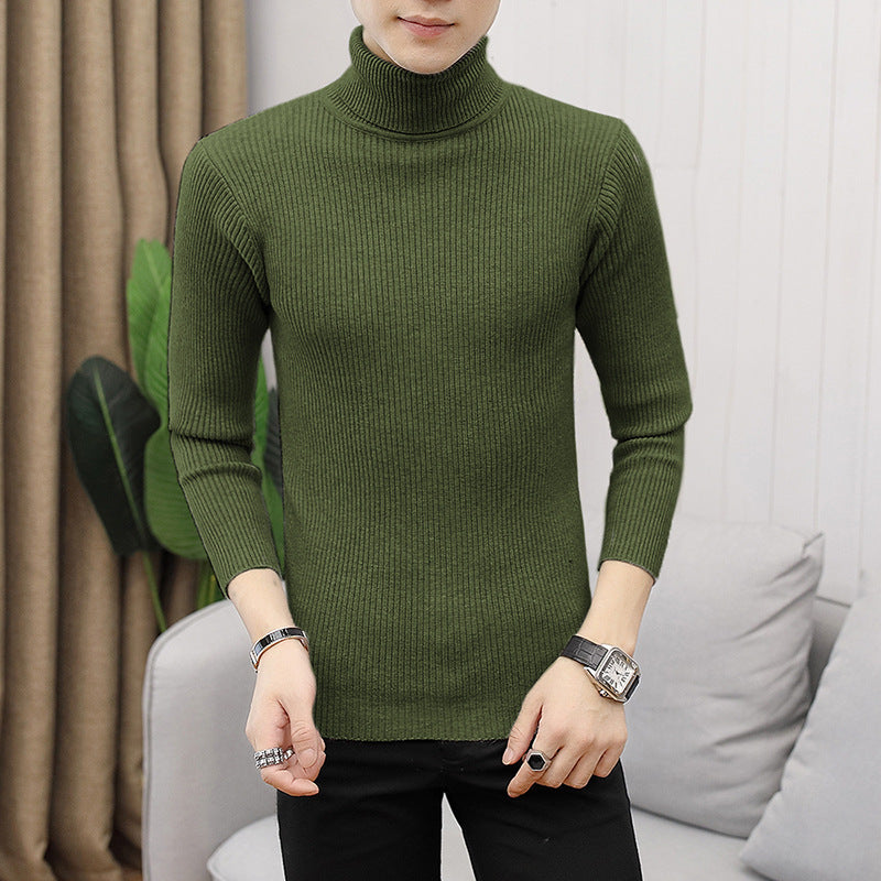 Herren hochwertiger Rollkragenpullover aus feinem Rippstrick ModeGeist