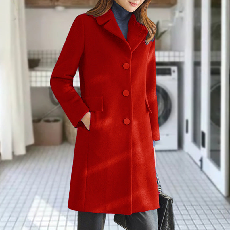 Damen klassischer Wollmantel ModeGeist
