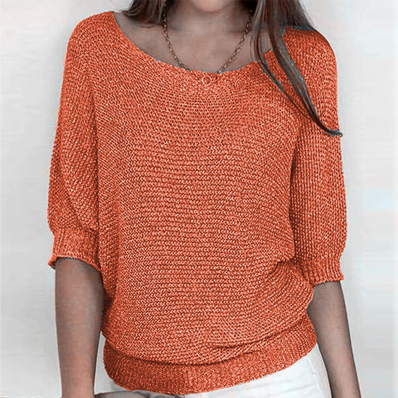 ModeGeist | Lässiger Strickpullover mit Weitem Ausschnitt Weich und Bequem Perfekt für Den Alltag