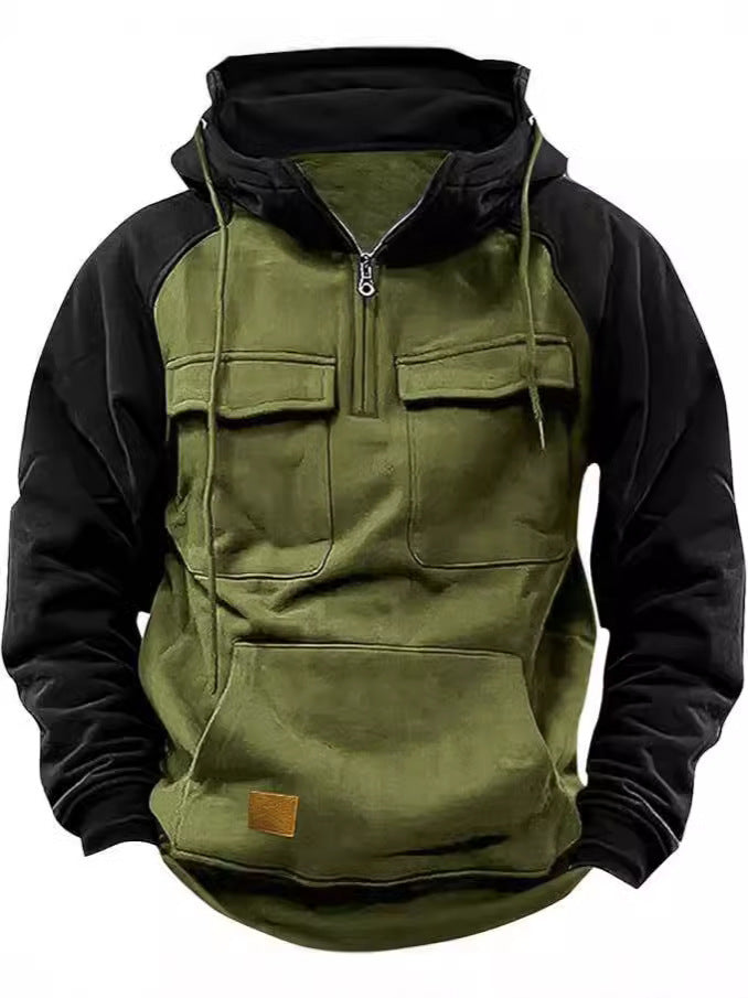 Herren funktionale Kapuzenjacke mit praktischen Taschen ModeGeist