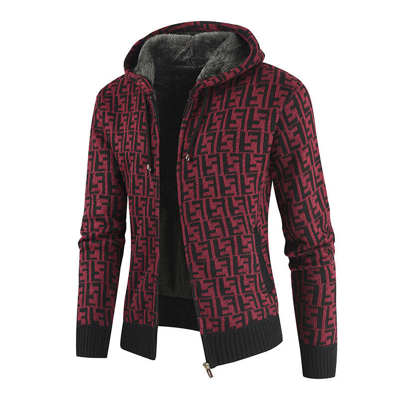 Herren Warm gefütterte Kapuzenjacke ModeGeist