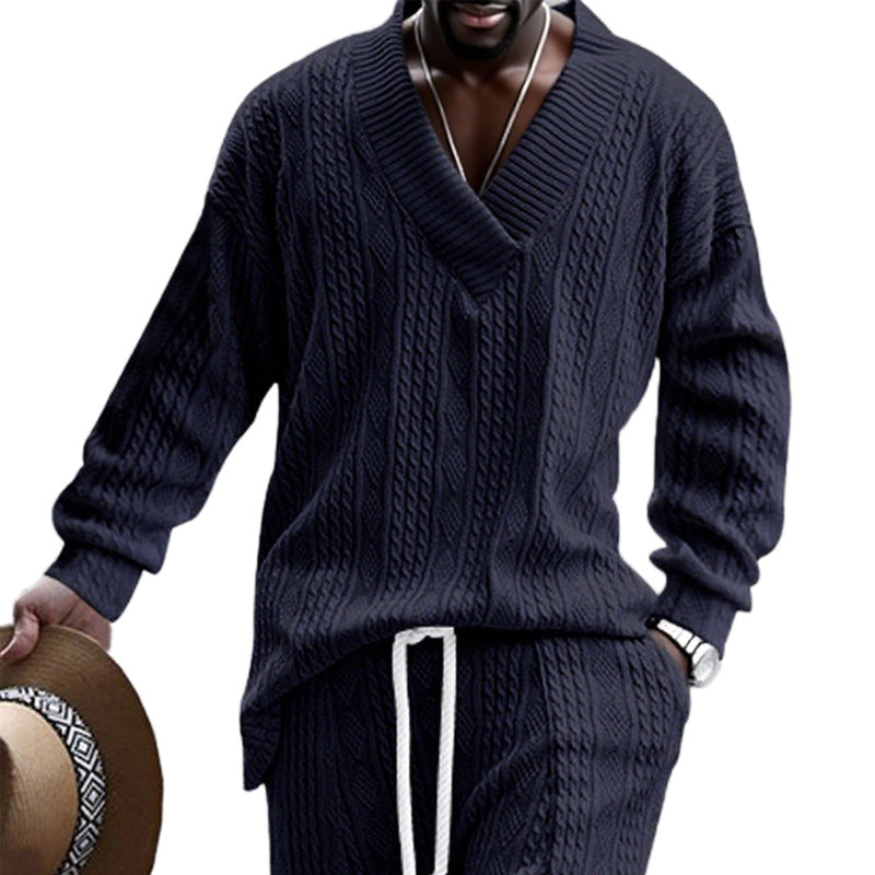 Herren Strickpullover mit modernem V-Ausschnitt und lässigem Design ModeGeist