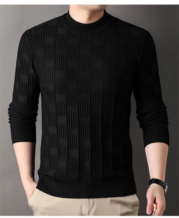 Herren Feinstrickpullover mit modernem Strukturdesign ModeGeist