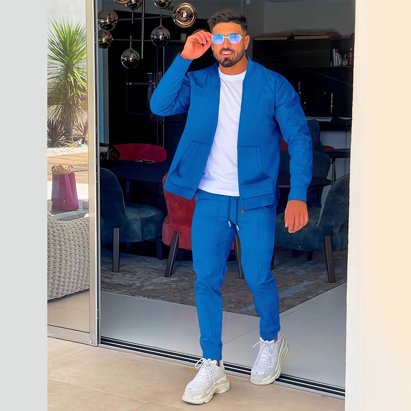 Herren sportliches Outfit mit leicht strukturiertem Design ModeGeist