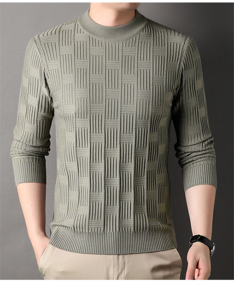 Herren Feinstrickpullover mit modernem Strukturdesign ModeGeist
