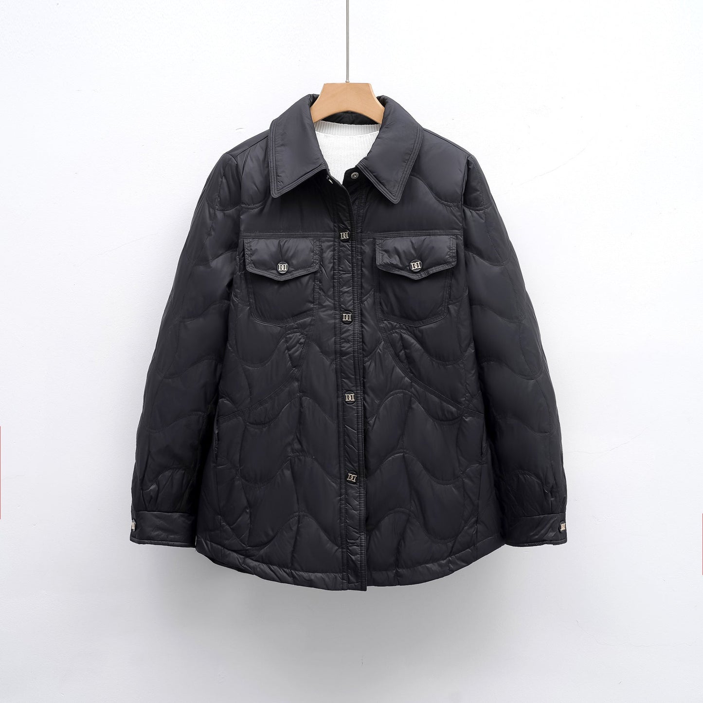 Damen gesteppte Outdoor-Jacke mit Taschen und bequemer Passform ModeGeist