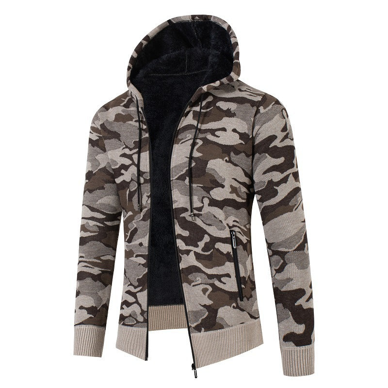Herren moderne Kapuzenjacke mit Fleece-Futter ModeGeist