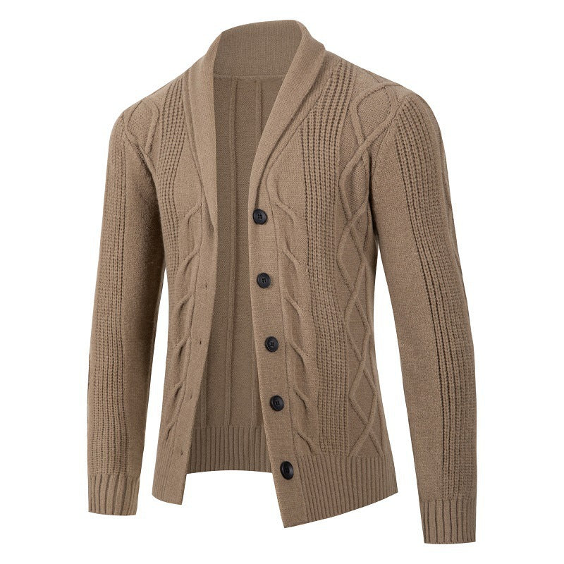Herren Strickjacke mit modernen Kabelmustern und bequemen Passform ModeGeist