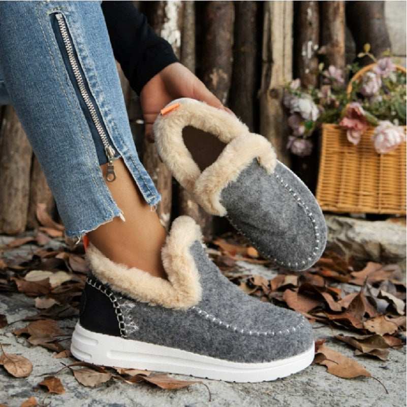 Damen bequeme Fleece-Hausschuhe mit warmem Innenfutter und rutschfester Sohle ModeGeist