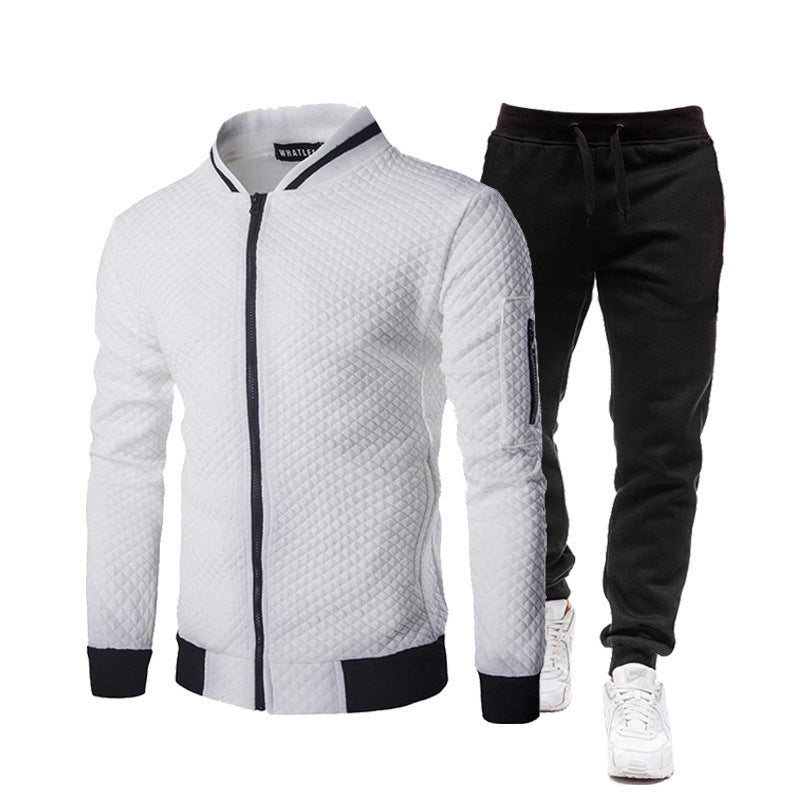 Herren modische Trainingsjacke mit Stehkragen und Sporthose ModeGeist