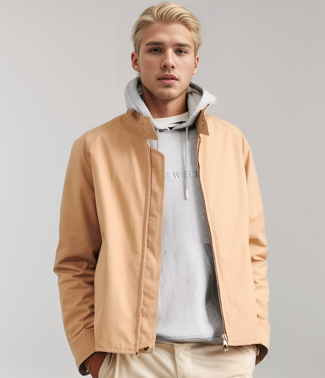 Herren moderne Bomberjacke mit innovativem Stehkragen ModeGeist