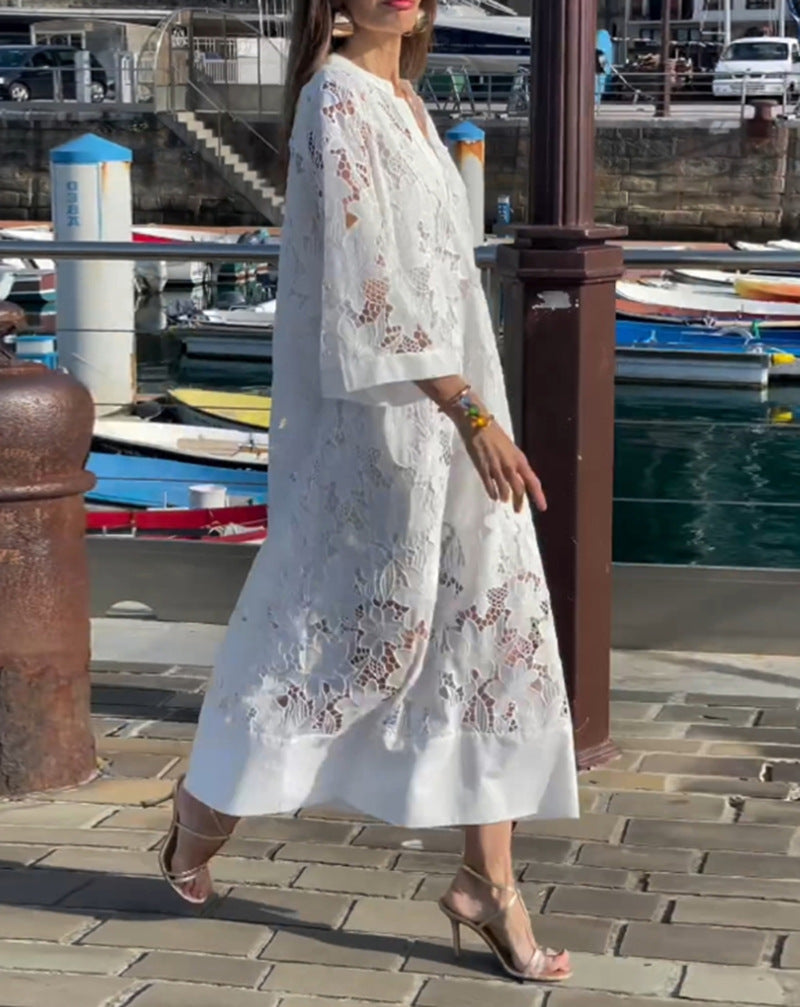 Elegantes Spitzen-Kaftan Damenkleid MODEGEIST