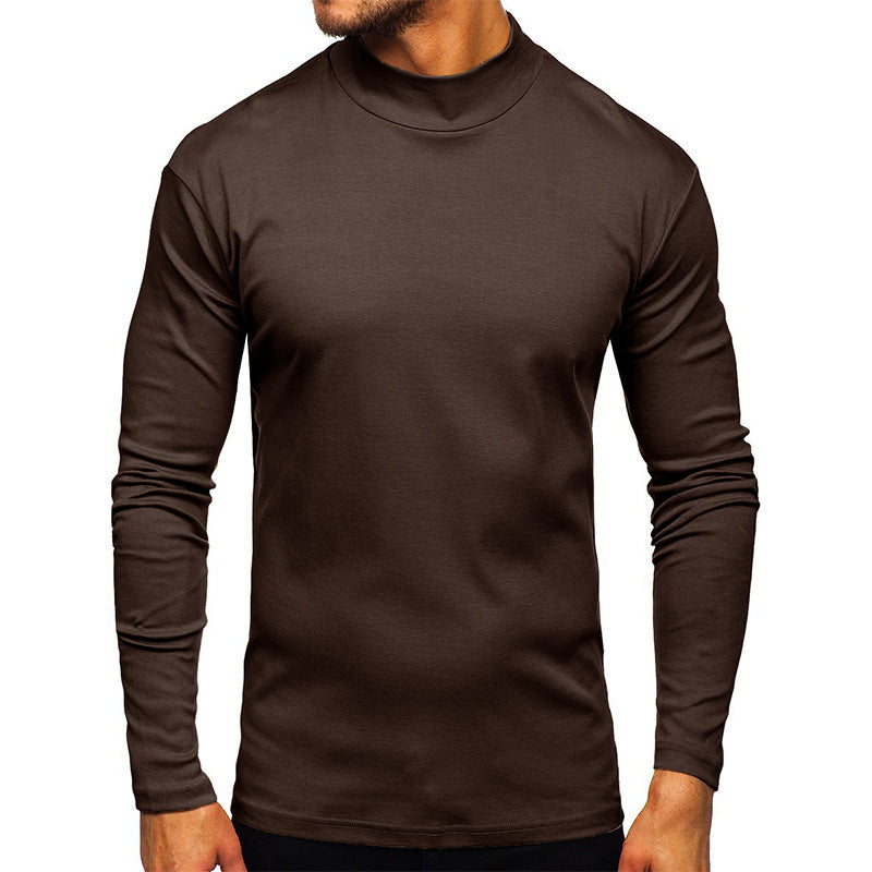 Herren Langarmshirt mit Stehkragen aus hochwertigem Material ModeGeist