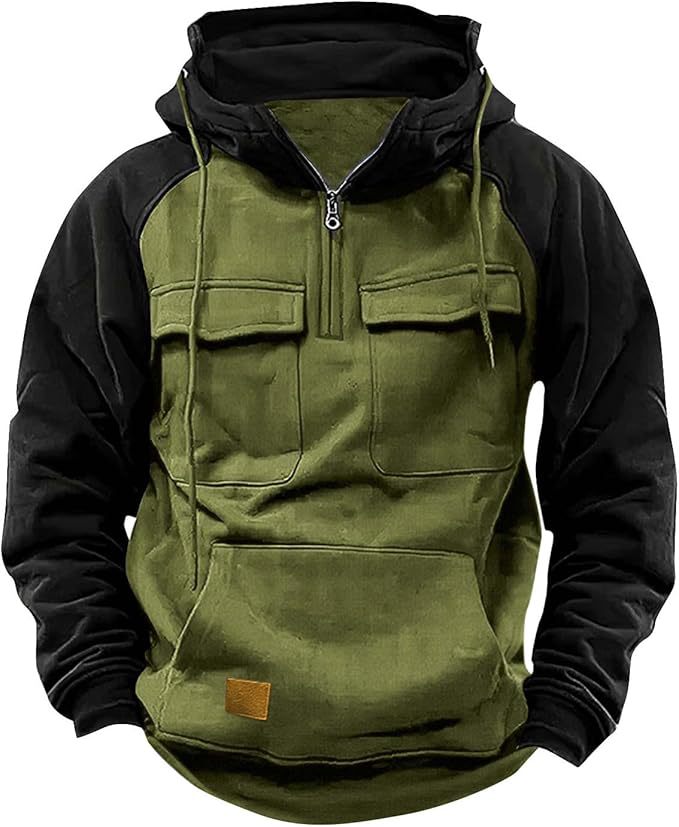 Herren Sportlicher Baumwoll-Hoodie mit Kapuze und praktischen Taschen ModeGeist