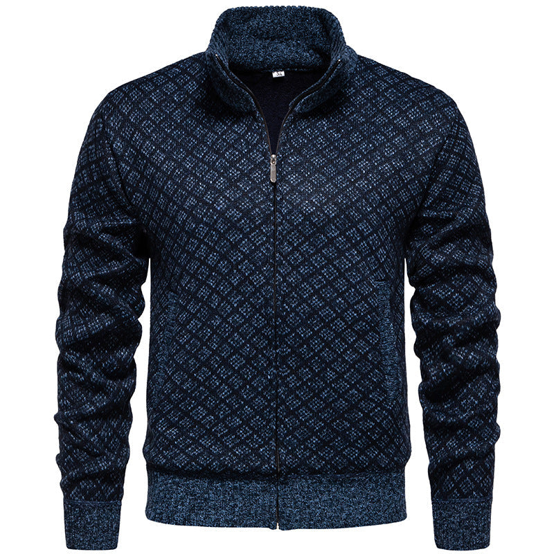 Herren sportliche Strickjacke mit modernem Muster ModeGeist