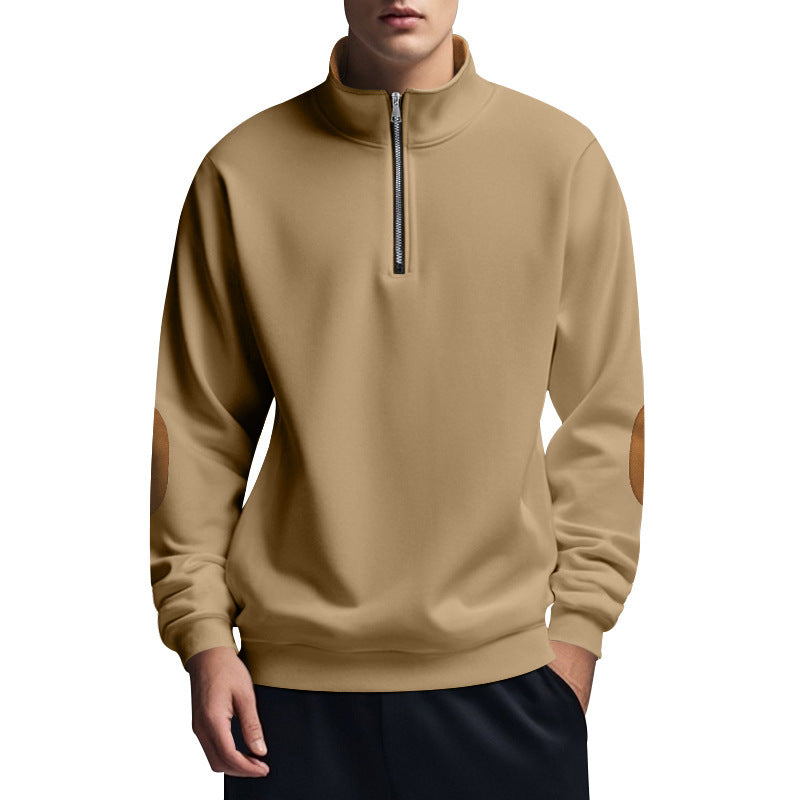 Herren sportlicher Pullover mit Stehkragen und Reißverschluss ModeGeist