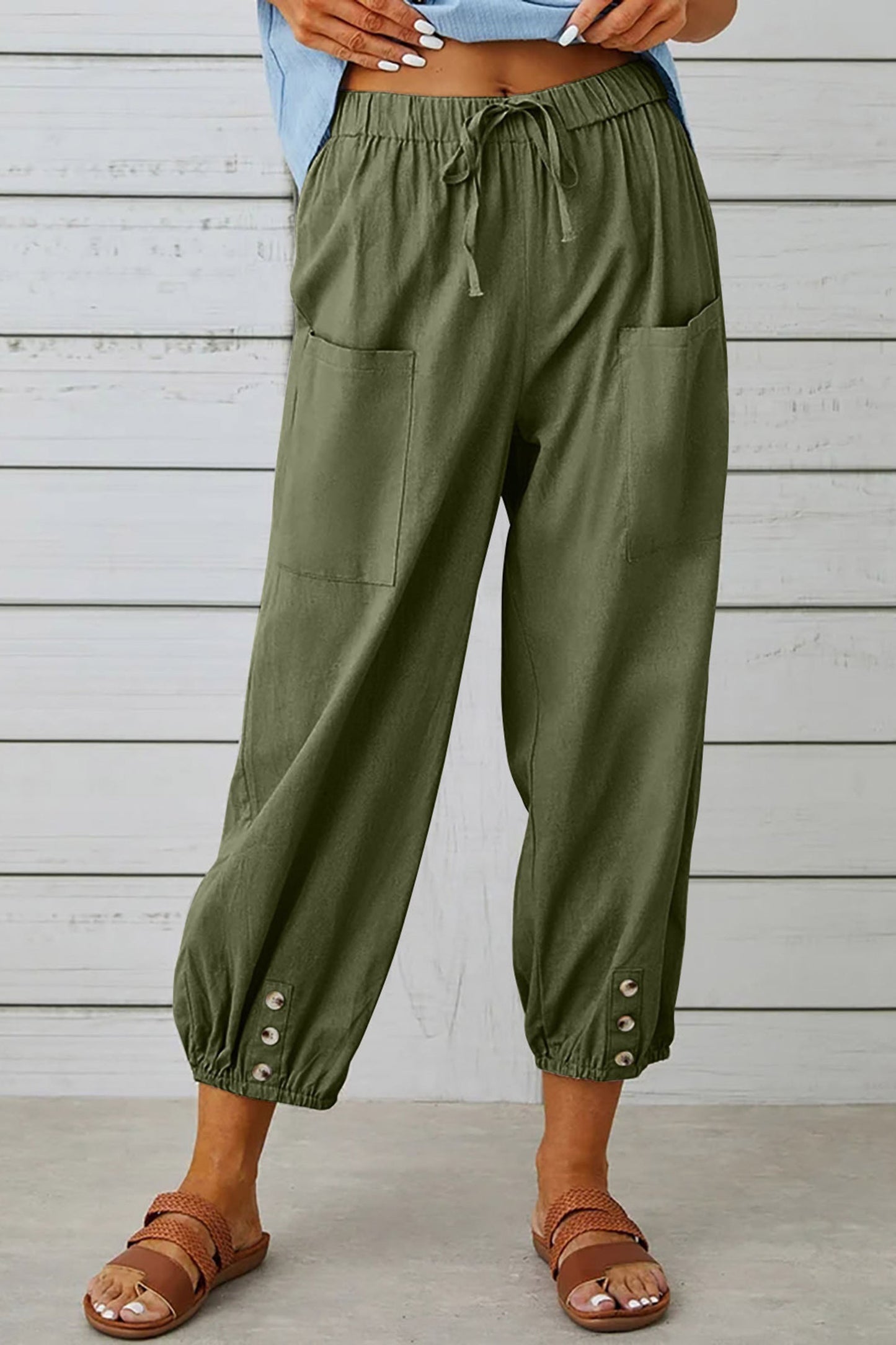 Trendige Haremshose von Tracy mit Knopfdetail