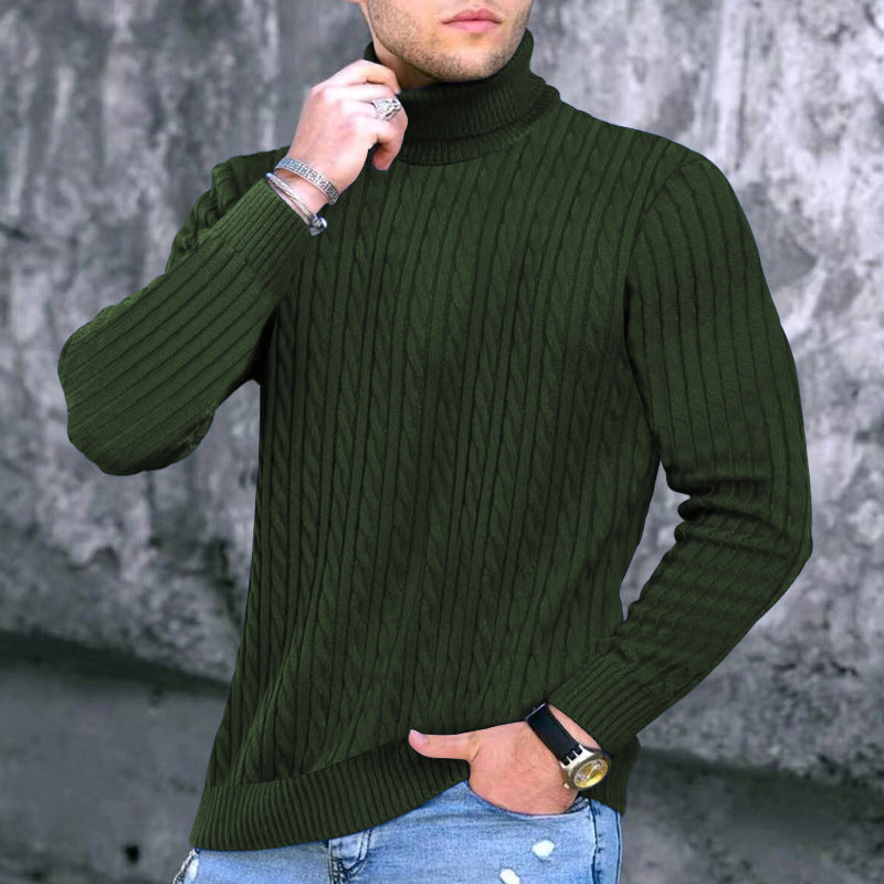 Herren moderner Rollkragenpullover mit strukturiertem Design ModeGeist