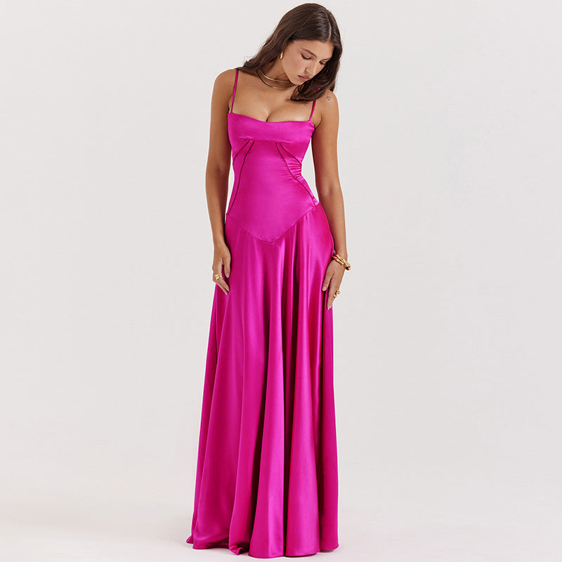 Damen Elegantes Abendkleid mit tailliertem Schnitt und schwingendem Rock ModeGeist