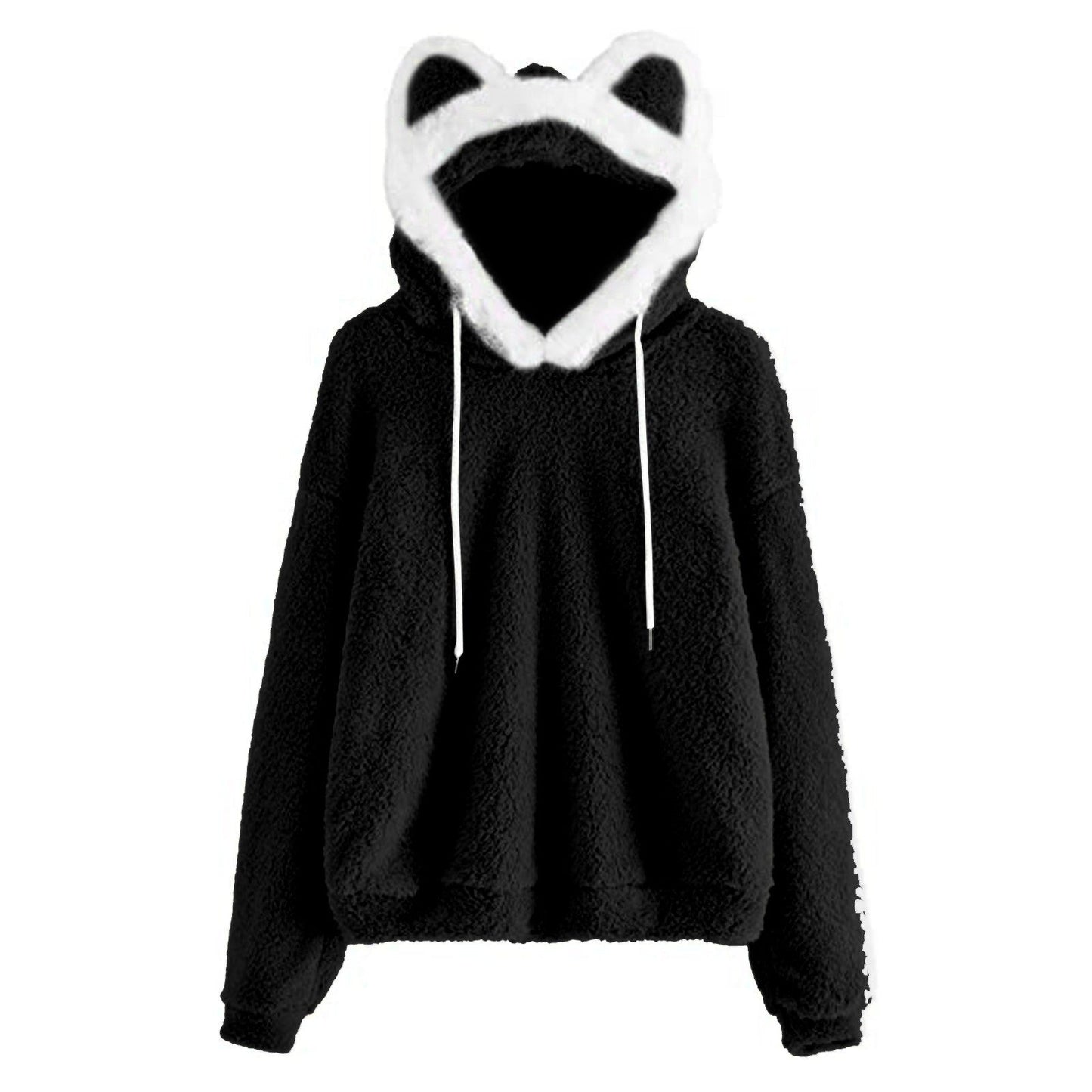 Damen Gemütlicher Kapuzenpullover mit süßem Ohren-Design und kuscheligem Fleece ModeGeist
