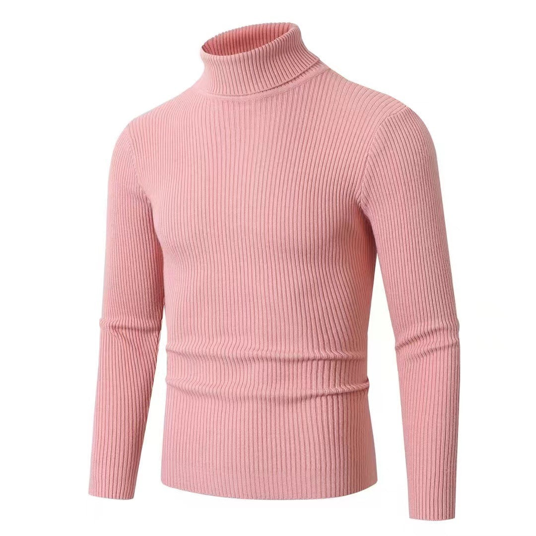 Herren Stehkragen Pullover aus ribbeltem Strick ModeGeist