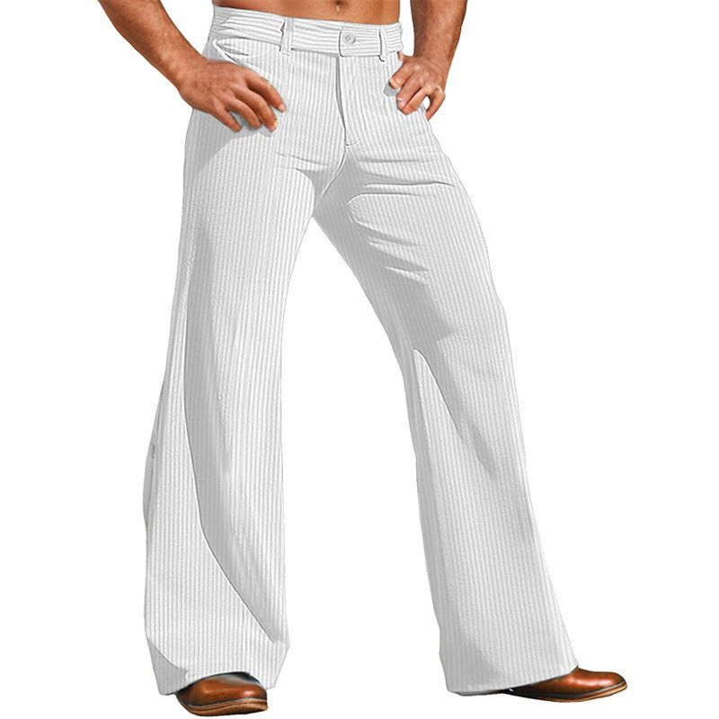 Herren elegante Flared Hose im Vintage-Stil mit Streifenmuster ModeGeist