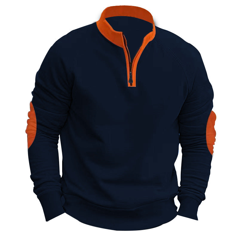 Herren Sweatshirt mit strukturiertem Reißverschluss ModeGeist