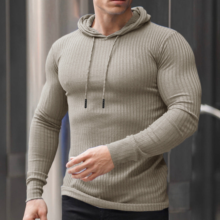 Herren Kapuzenpullover mit trendigem Rippdesign ModeGeist