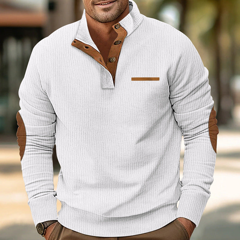 Herren Strickpullover mit kontrastierenden Design-Elementen ModeGeist