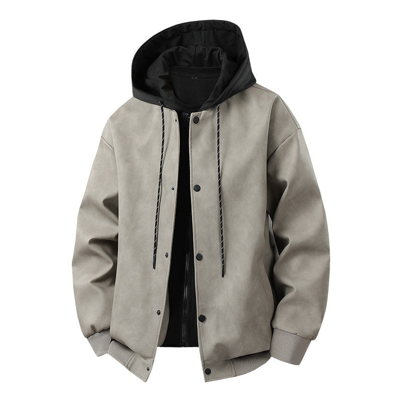 Herren modische Übergangsjacke mit abnehmbarer Kapuze und sportlichen Akzenten ModeGeist