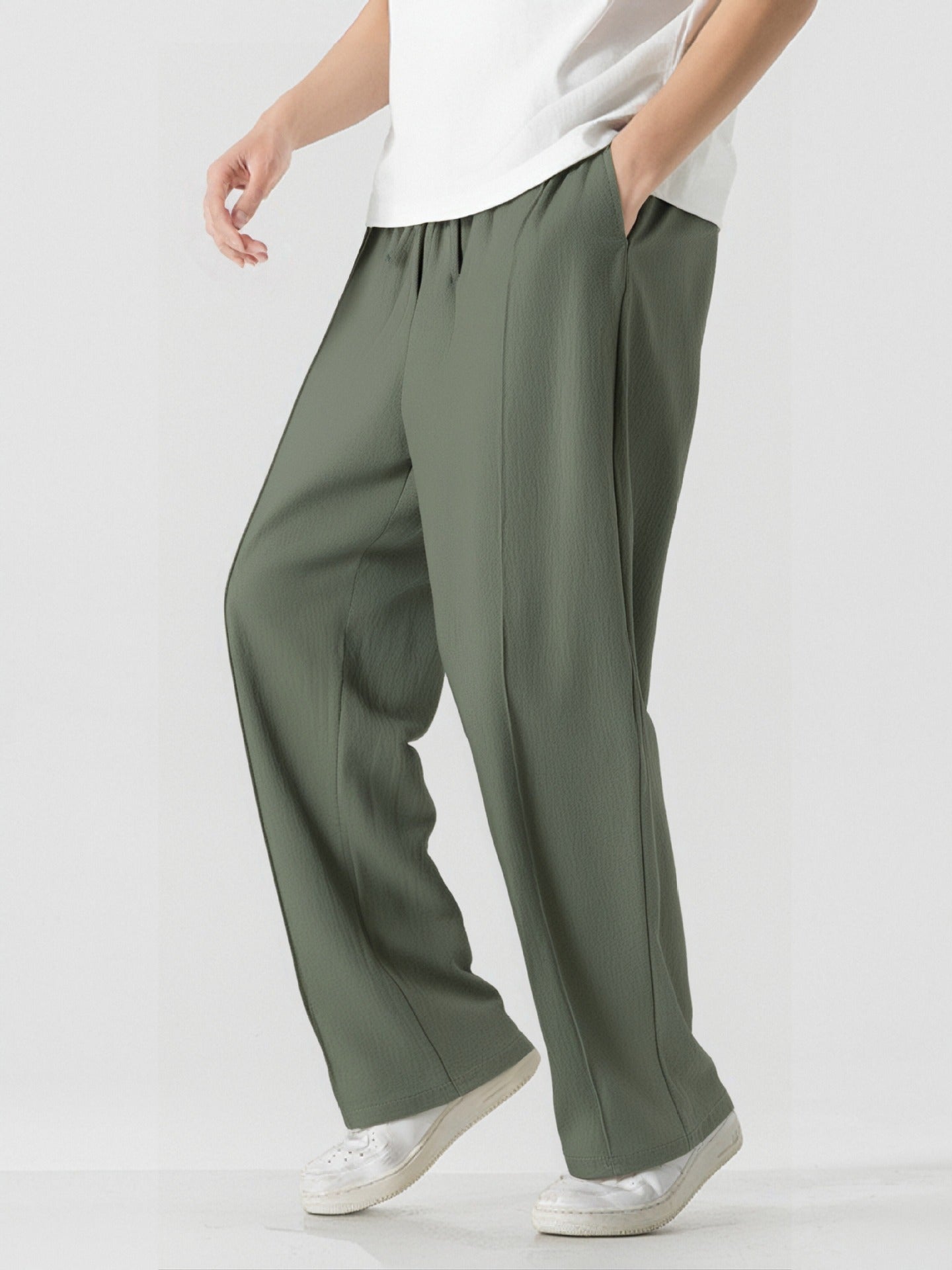 Herren Elegante, weite Freizeithose aus atmungsaktivem Gewebe ModeGeist