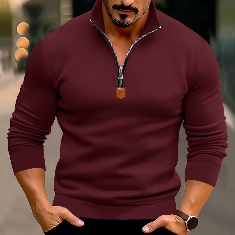 Herren Sweatshirt mit modernem Reißverschluss ModeGeist