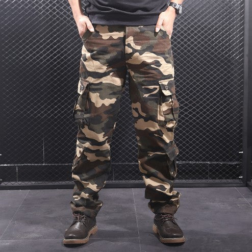 Herren Cargo-Hose mit multifunktionalen Taschen und modischem Camouflage-Design ModeGeist