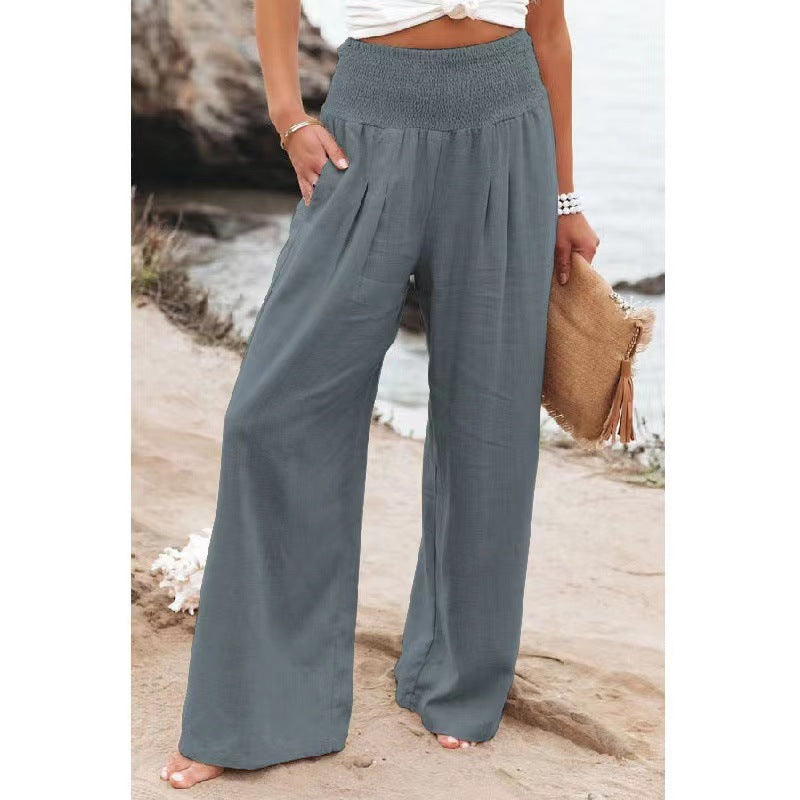 Damen Weite Leinenhose ModeGeist