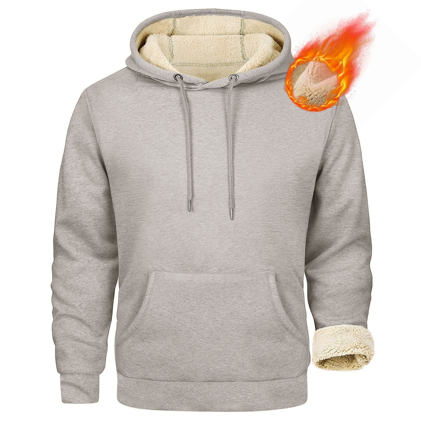 Herren Fleece-Kapuzenpullover mit innenliegendem Kuschelfutter ModeGeist