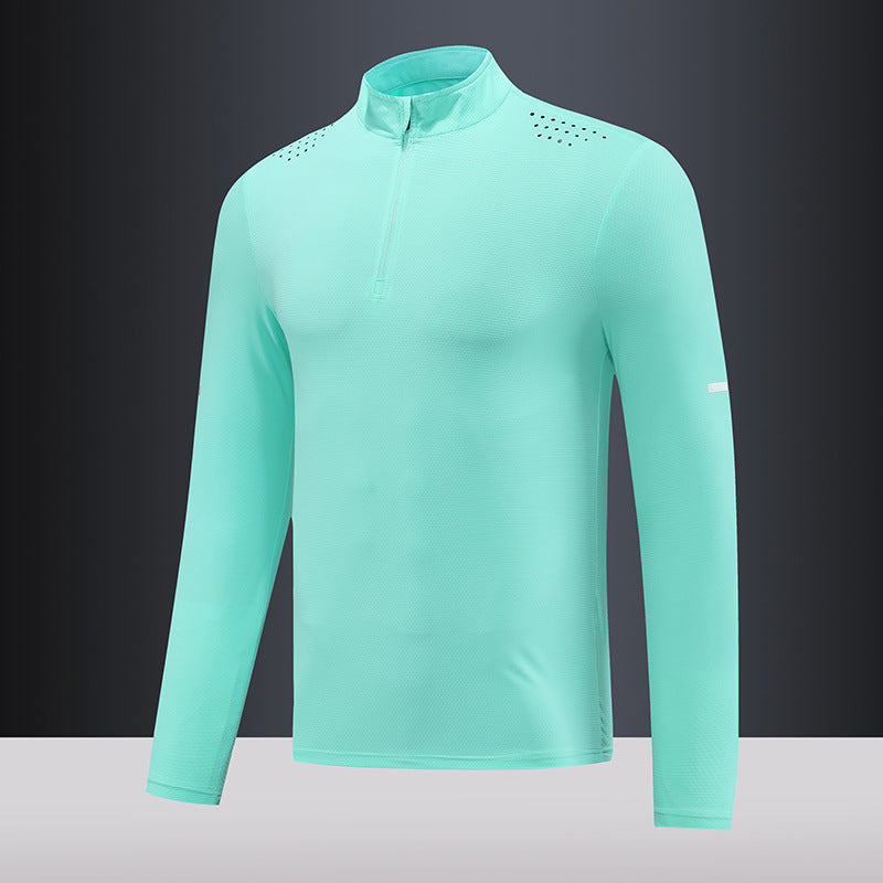 Herren Funktions-Langarmshirt mit Reißverschluss und atmungsaktivem Material ModeGeist