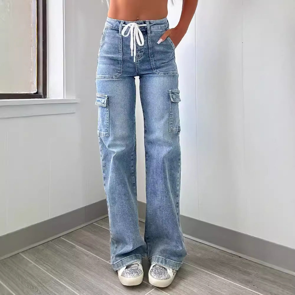 Damen Cargo-Jeans mit praktischen Taschen und weiter Beinform ModeGeist