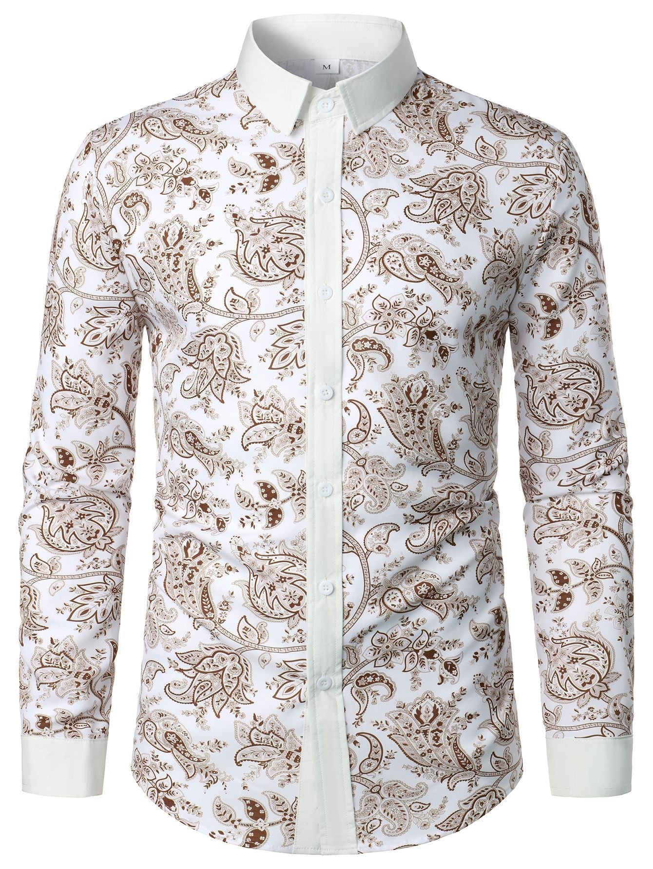 Herren Langarmhemd mit modernem Paisley-Design ModeGeist