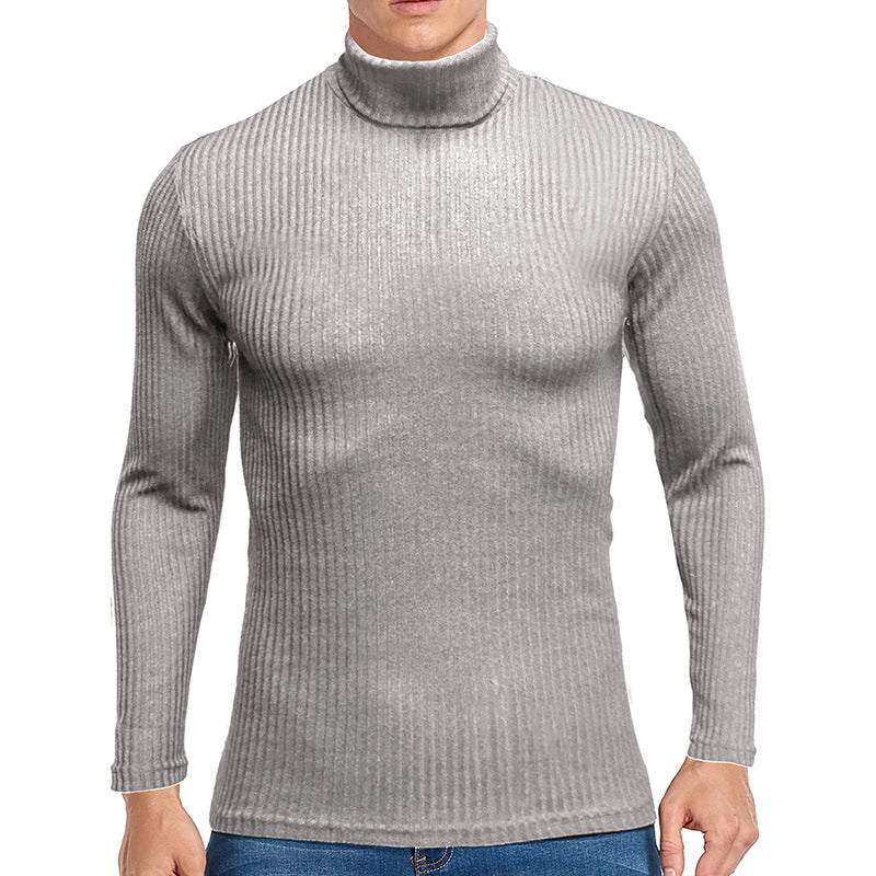 Herren feiner Rollkragenpullover aus strukturiertem Strick ModeGeist