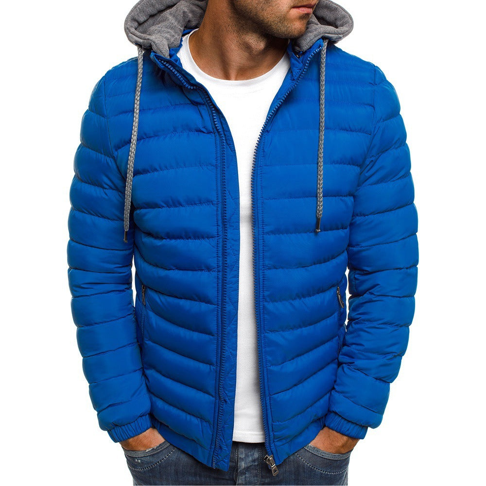 Herren gesteppte Übergangsjacke mit Kapuze und sportlichem Design ModeGeist