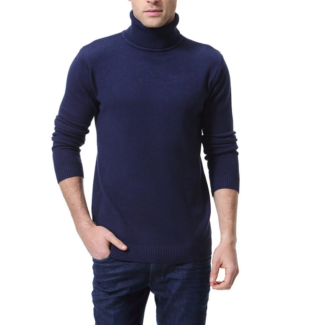 Herren Rollkragenpullover aus feiner Baumwolle ModeGeist