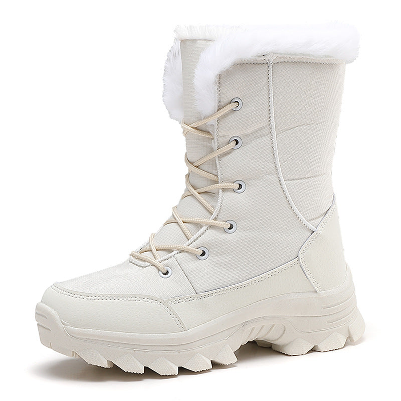 Damen Gefütterte Winterstiefel mit rutschfester Sohle und modischem Kunstfell ModeGeist